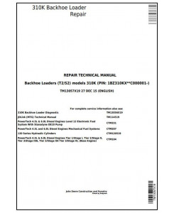 TM13057X19 - John Deere 310K (T2/S2) Backhoe Loader (SN: C000001-) Service Repair Technical Manual