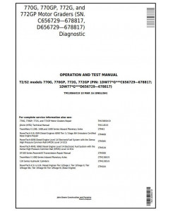 TM13066X19 - John Deere 770G, 770GP, 772G, 772GP (SN.656729-678817) Grader Diagnostic Service Manual