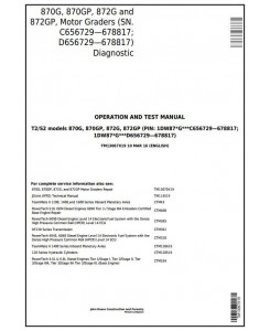 TM13067X19 - John Deere 870G, 870GP, 872G, 872GP (SN.656729—678817) Motor Grader Diagnostic Service Manual