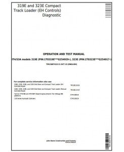 TM13087X19 - John Deere 319E, 323E Compact Track Loader with EH Controls Diagnostic Service Manual