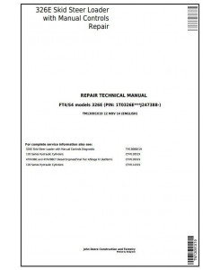 TM13091X19 - John Deere 326E Skid Steer Loader with Manual Controls Service Repair Technical Manual