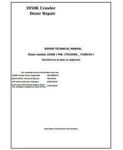 TM13097X19 - John Deere 1050K Crawler Dozer (PIN:1T01050K**F268234-) Service Repair Technical Manual