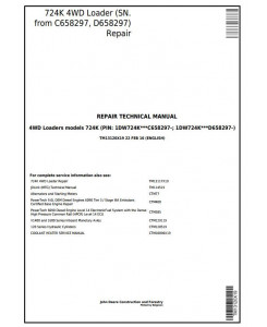 TM13120X19 - John Deere 724K 4WD Loader (SN. from C658297, D658297) Service Repair Technical Manual