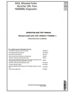 TM13127X19 - John Deere 843L (SN.F666898-) Wheeled Feller Buncher Diagnostic and Test Service Manual