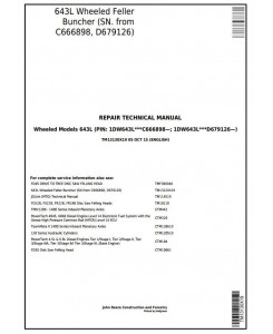 TM13130X19 - John Deere 643L (SN.C666898-, D679126-) Wheeled Feller Buncher Service Repair Technical manual