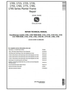 TM131319 - John Deere 1705, 1715, 1725, 1735, 1755, 1765, 1775, 1785, 1795 Planter Frame Repair Manual