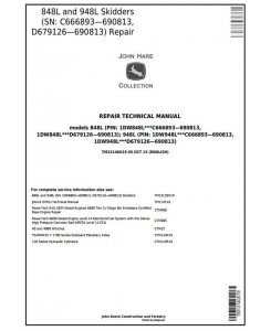 TM13140X19 - John Deere 848L, 948L (SN:C666893—690813, D679126—690813) Skidder Service Repair Manual