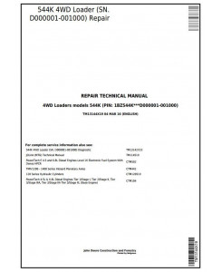 TM13144X19 - John Deere 544K (T3/S3a) 4WD Loader (SN.D000001-001000) Service Repair Technical Manual
