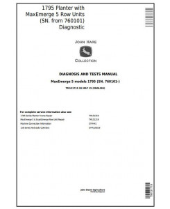 TM131719 - John Deere 1795 Planter (SN.760101-) with MaxEmerge 5 Row Units Diagnostic Service Manual