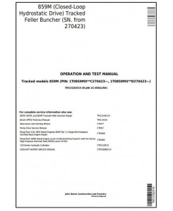 TM13182X19 - John Deere 859M (Closed-Loop Hyd.Drv) Feller Buncher (SN.270423-) Diagnostic Manual