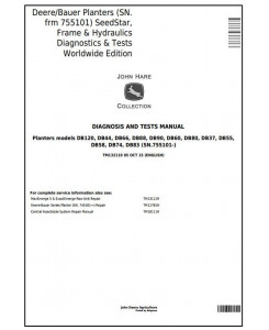 TM132119 - John Deere /Bauer Planters (SN.755101-) SeedStar,Frame,Hydraulics Diagnostics Service Manual