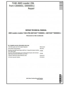 TM13215X19 - John Deere 724K 4WD Loader (SN.from C000001;D000001) Service Repair Technical Manual