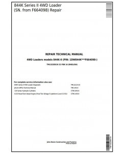 TM13228X19 - John Deere 844K Series II 4WD Loader (SN. from F664098) Service Repair Technical Manual