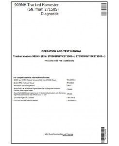 TM13235X19 - John Deere 909MH (SN.271505-) Tracked Harvester Diagnostic and Test Service Manual