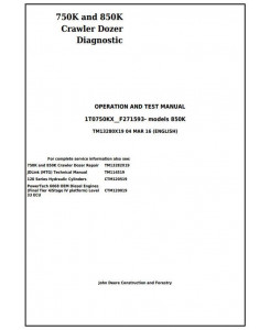 TM13280X19 - John Deere 750K and 850K Crawler Dozer Diagnostic, Operation and Test Service Manual