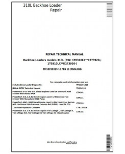 TM13292X19 - John Deere 310L Backhoe Loader (SN. from 273920) Service Repair Technical Manual