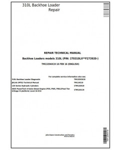 TM13294X19 - John Deere 310L Backhoe Loader (SN: F273920-) Service Repair Technical Manual