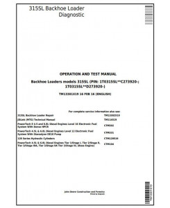 TM13301X19 - John Deere 315SL Backhoe Loader (SN.from 273920) Diagnostic and Test Service Manual