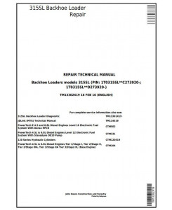 TM13302X19 - John Deere 315SL Backhoe Loader (SN from 273920) Service Repair Technical Manual
