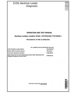 TM13303X19 - John Deere 315SL Backhoe Loader (SN. from F273920) Diagnostic and Test Service Manual