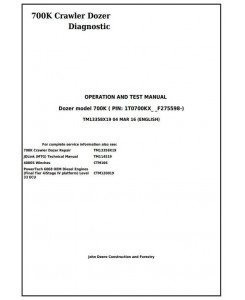 TM13358X19 - John Deere 700K Crawler Dozer (PIN:1T0700KX__F275598-) Diagnostic & Test Service Manual