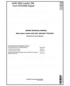 TM13367X19 - John Deere 444K 4WD Loader (SN. from F670308) Service Repair Technical Manual