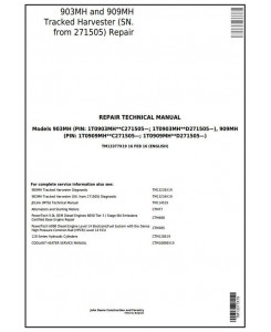 TM13377X19 - John Deere 903MH, 909MH Tracked Harvester (SN. 271505-) Service Repair Technical Manual