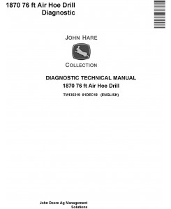 JD John Deere 1870 76 ft Air Hoe Drill Diagnostic Technical Service Manual (TM135219)