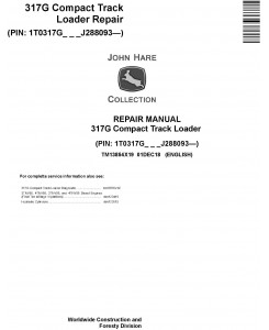 John Deere 317G Compact Track Loader Service Repair Manual (TM13854X19)