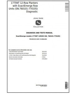 TM139319 - John Deere 1775NT(SN.760101-770105) 12Row Planter w.ExactEmerge Row Units Diagnostic Manual