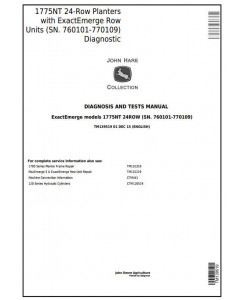 TM139519 - John Deere 1775NT (SN.760101-770109) 24-Row Planters w.ExactEmerge Row Units Diagnostic manual