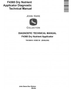 John Deere F4365 Dry Nutrient Applicator Diagnostic Technical Service Manual (TM139919)