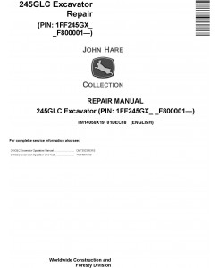 John Deere 245GLC (SN. From F800001) Excavator Service Repair Technical Manual (TM14058X19)