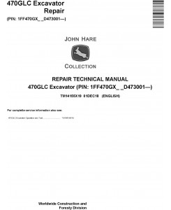 John Deere 470GLC (SN.from D473001) Excavator Service Repair Technical Manual (TM14155X19)