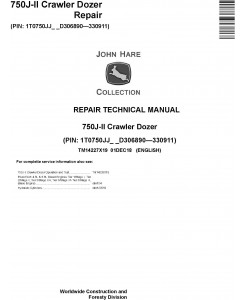 John Deere 750J-II (SN. D306890-330911) Crawler Dozer Repair Technical Service Manual (TM14227X19)