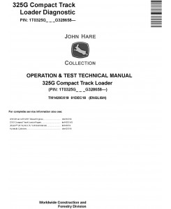 John Deere 325G Compact Track Loader Operation & Test Technical Manual (TM14293X19)