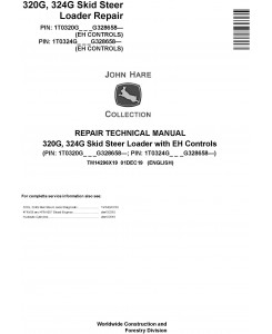 John Deere 320G, 324G Skid Steer Loader Repair Technical Manual (TM14296X19)