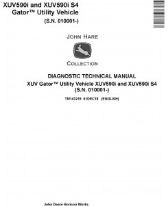 John Deere XUV Gator Utility Vehicle XUV590i, XUV590i S4 (SN.010001-) Diagnostic Manual (TM143219)