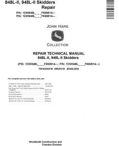 John Deere 848L-II, 948L-II Skidders Repair Technical Manual (TM14336X19)