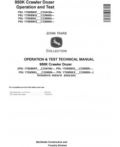 John Deere 950K Crawler Dozer Operation & Test Technical Manual (TM14359X19)