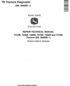 John Deere 7210R 7230R 7250R 7270R 7290R 7310R Tractor (SN.094000-) Repair Technical Manual TM146119