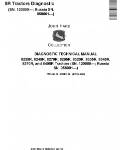 John Deere 8225R 8245R 8270R 8295R 8320R 8335R 8345R 8370R 8400R Tractors Diagnostic Manual TM146419