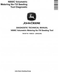 John Deere N540C, N542C, N530C, N536C Volumetric Metering No-Till Seeding Tool Diagnostic Technical Manual (TM147719)
