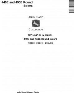 John Deere 440E and 450E Round Balers Technical Service Manual (TM148319)