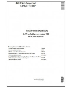 TM1688 - John Deere 4700 Self-Propelled Sprayers Service Repair Technical Manual