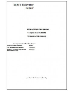 TM1818 - John Deere 50ZTS Compact Excavator Service Repair Technical Manual