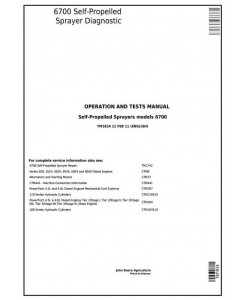 TM1834 - John Deere 6700 Self-Propelled Sprayers Diagnostic and Tests Service Manual