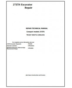 TM1837 - John Deere 27ZTS Compact Excavator Service Repair Technical Manual