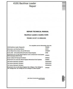 TM1882 - John Deere 410G Backhoe Loader Service Repair Technical Manual