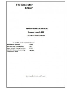 TM1939 - John Deere 80C Excavator Service Repair Technical Manual